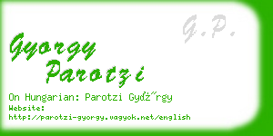 gyorgy parotzi business card